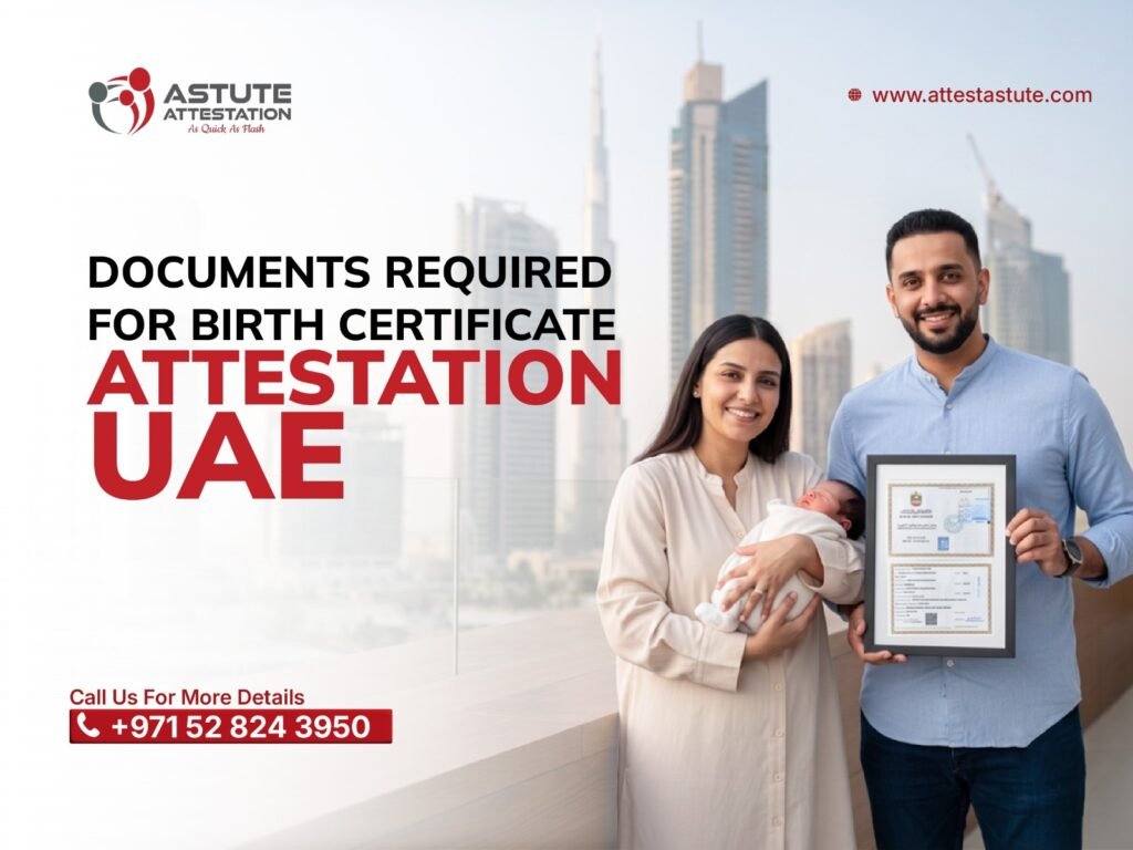 Documents Required for Birth Certificate Attestation UAE
